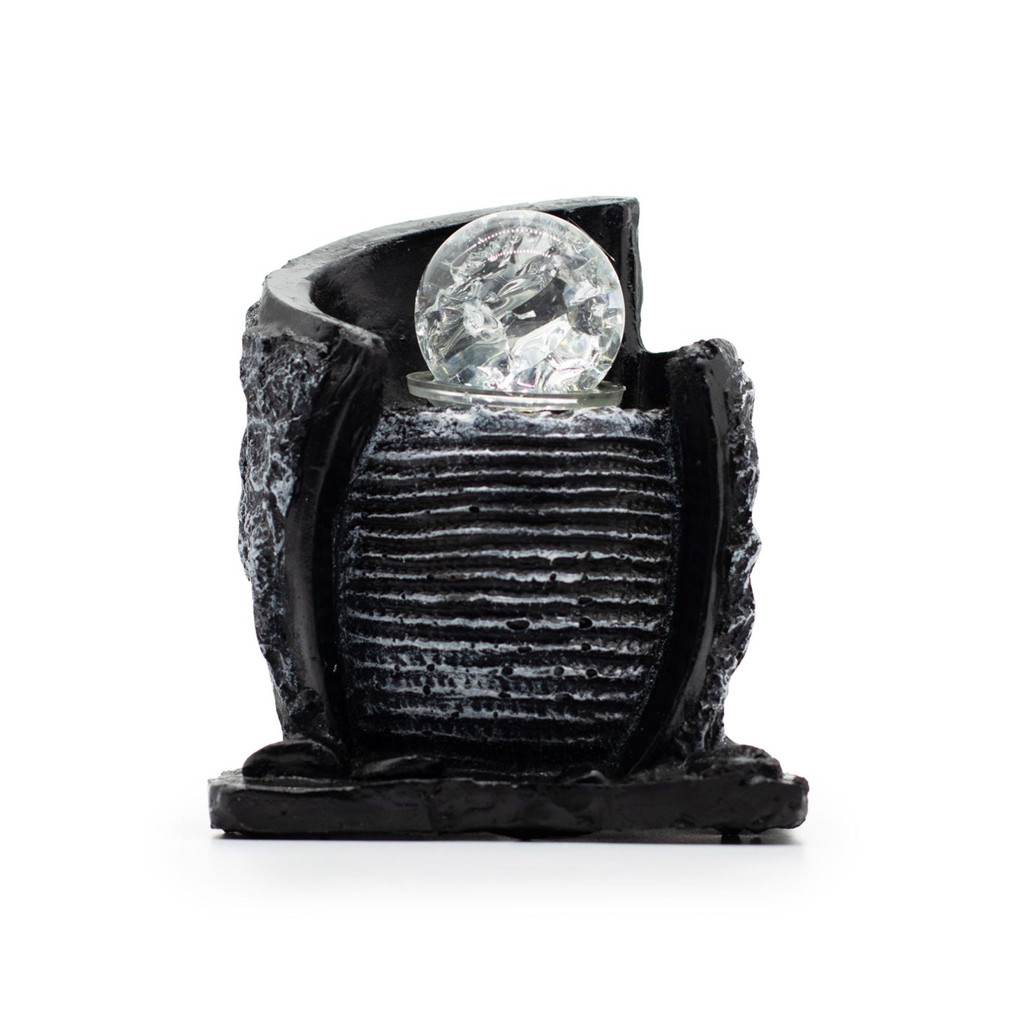 Fonte de Água de Mesa - Vaso e Bola de Cristal - 20cm - [hoc Sensu]