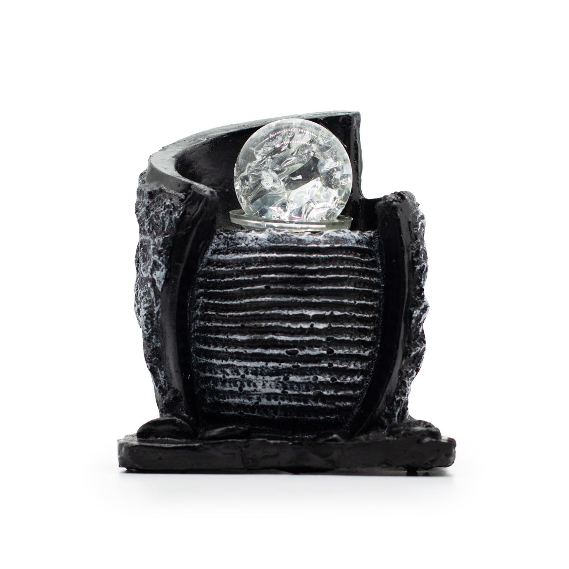 Fonte de Água de Mesa - Vaso e Bola de Cristal - 20cm - [hoc Sensu]