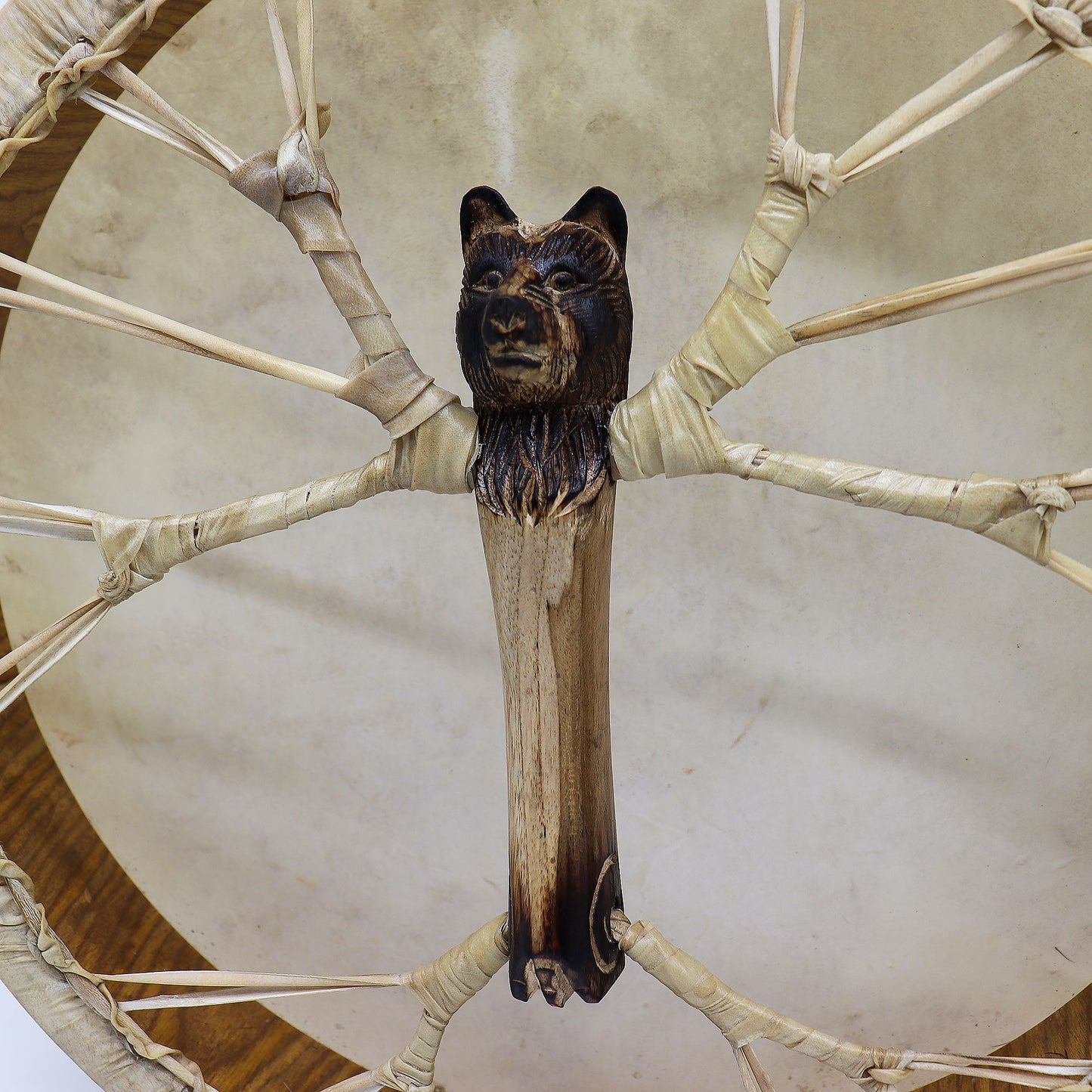 Tambor Xamânico Espírito do Urso - Ajustável - 40cm