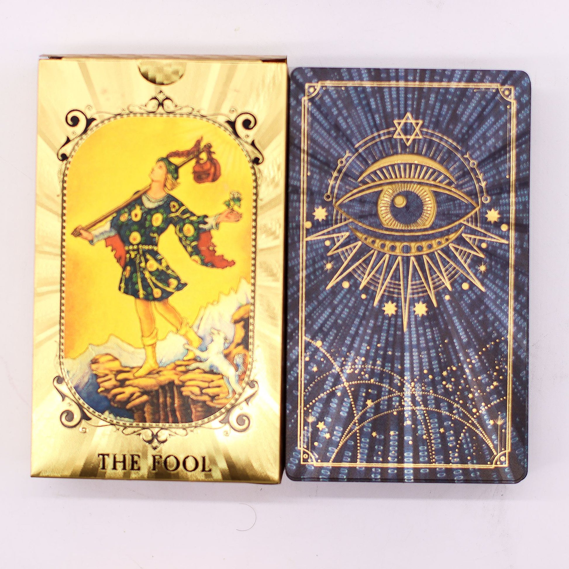 Cartas de Tarot Olho que Tudo Vê - Azul e Dourado