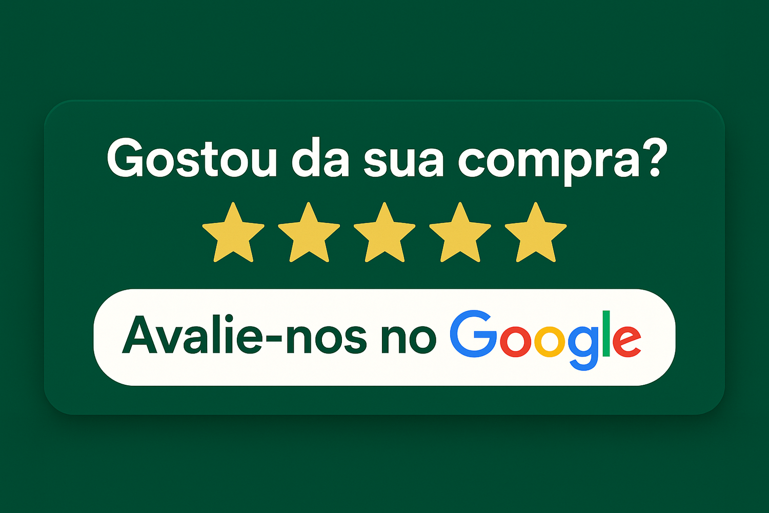 Banner de avaliação Google